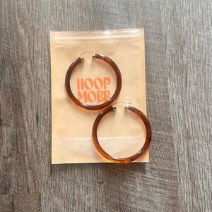 Hoop Earrings in Brown